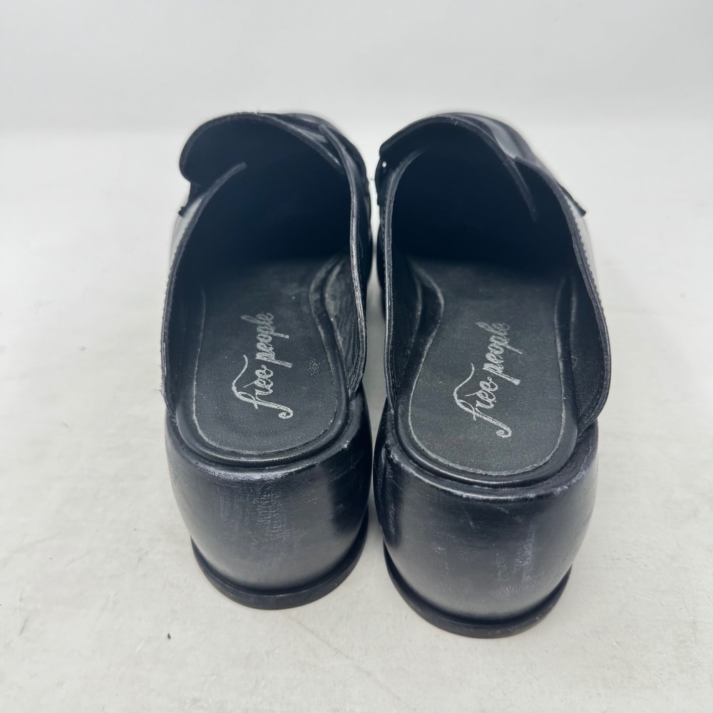 Free People Platform Penny Loafer Mules Black 38 90s Y2K Minimalist Grunge - Picture 8 of 10